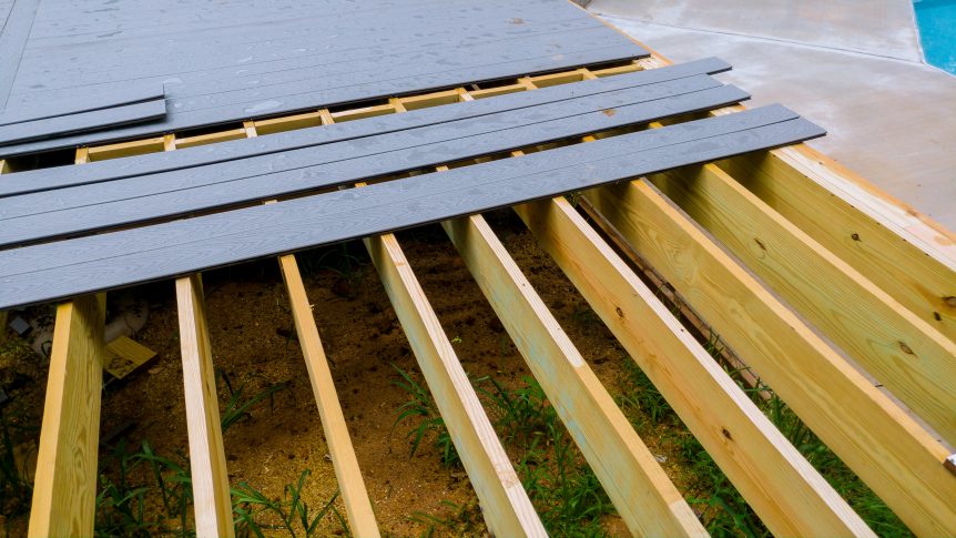 Deck being built