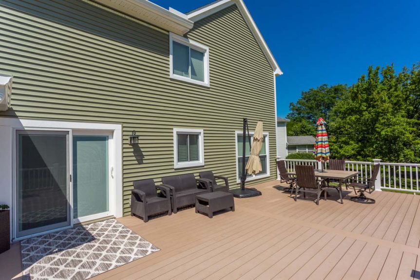 house with wooden deck