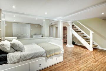 basement remodeling contractor - newly remodeled basement