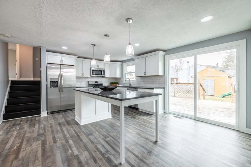 Brand new kitchen in home renovation